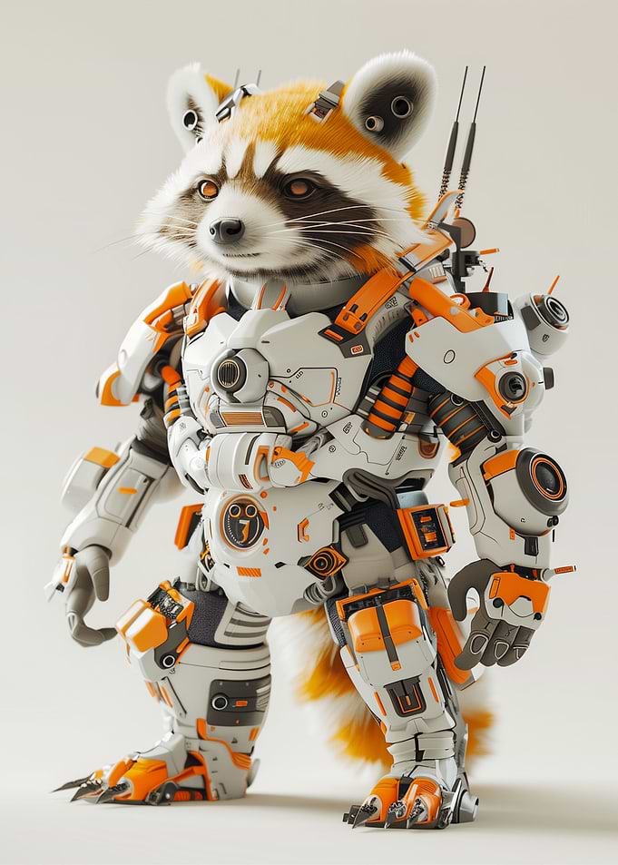 Racoon Android Cyborg