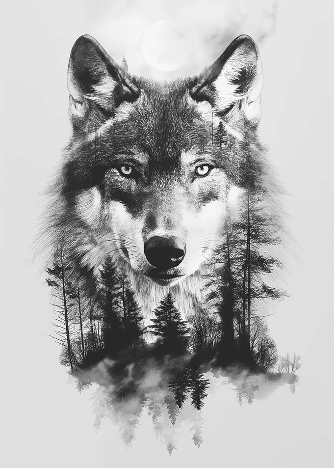 Stalwart Wolf Silhouette