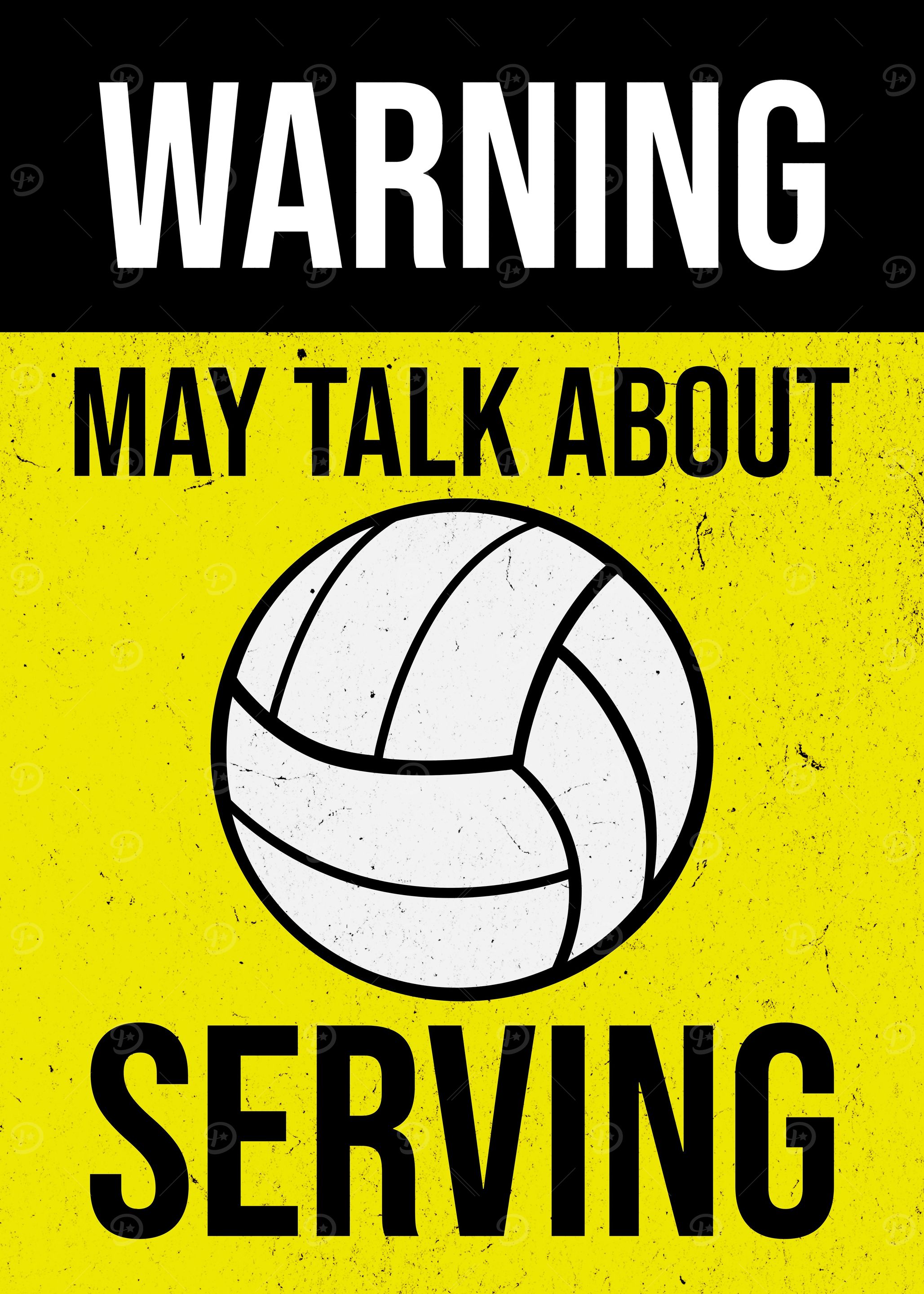 WARNING SERVING WHITE