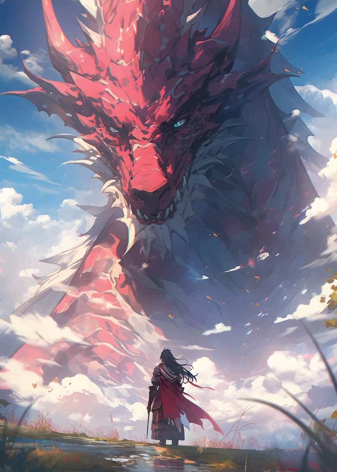 Anime Samurai Dragon