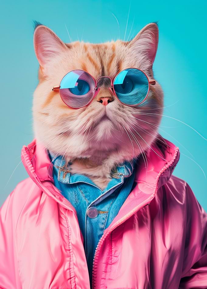 Old School Cat Portrait