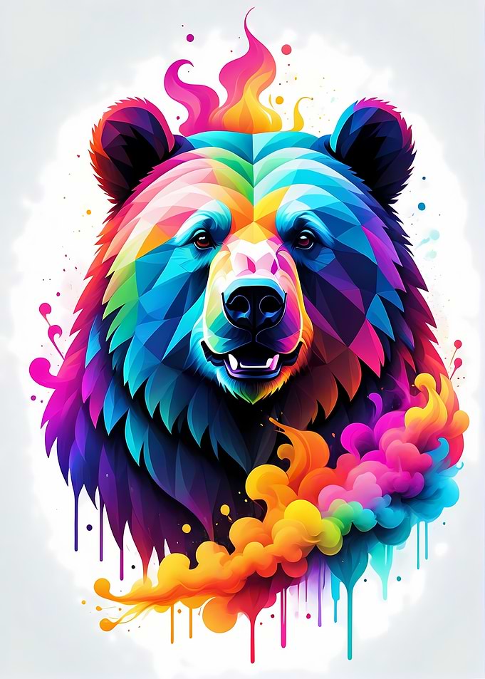 Geometric Color Bear