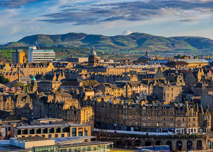 Edinburgh City At Sunset
