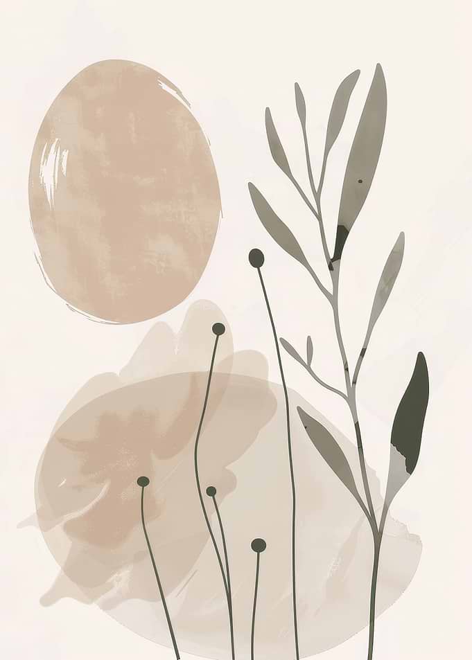 Minimalist floral botanic