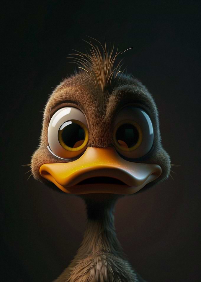 Cute cartoon duck