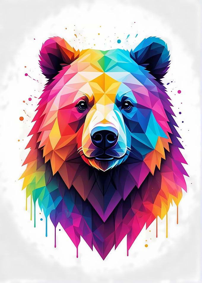 Geometric Color Bear