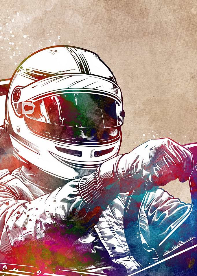 Car racing sport art