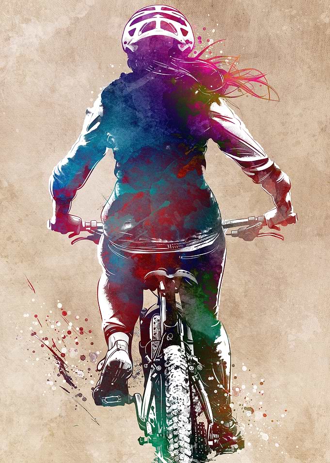 City bike sport art