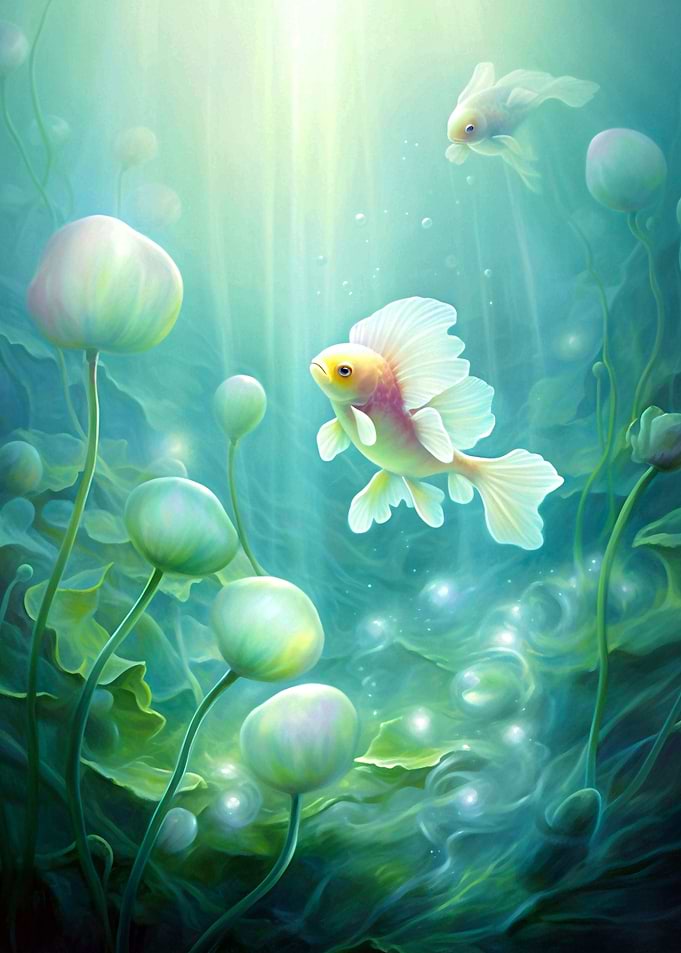 Goldfish Underwater