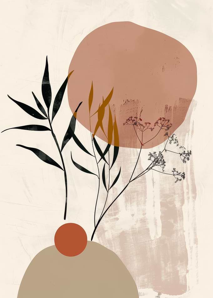 Minimalist floral botanic