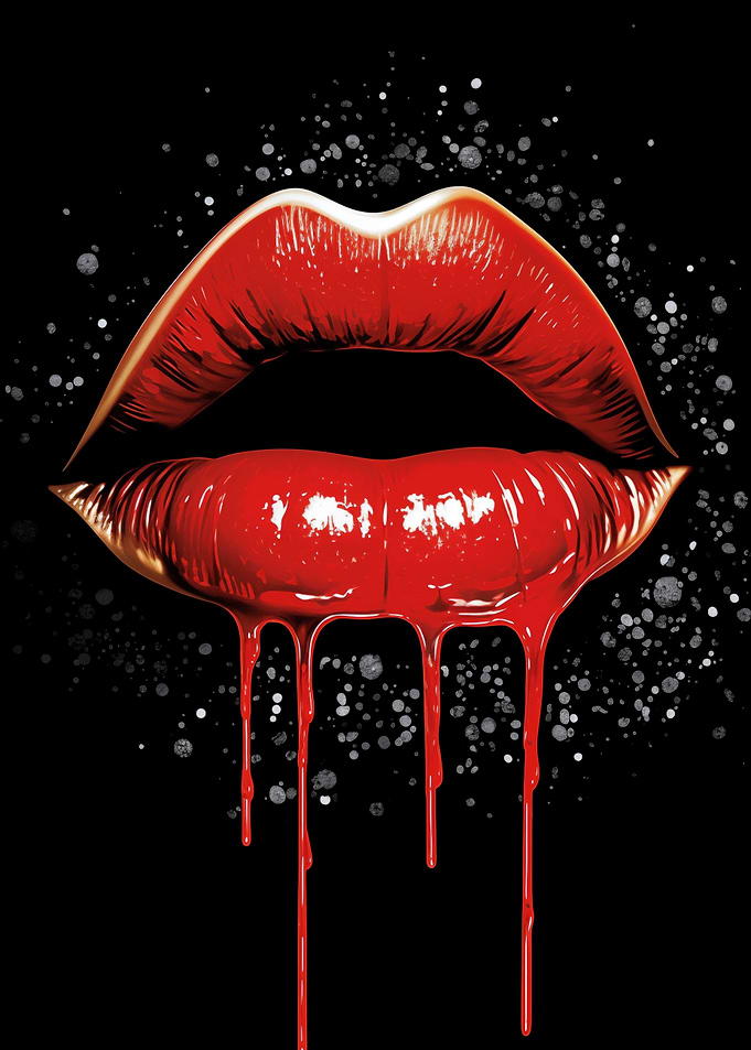 Red Lips watercolor
