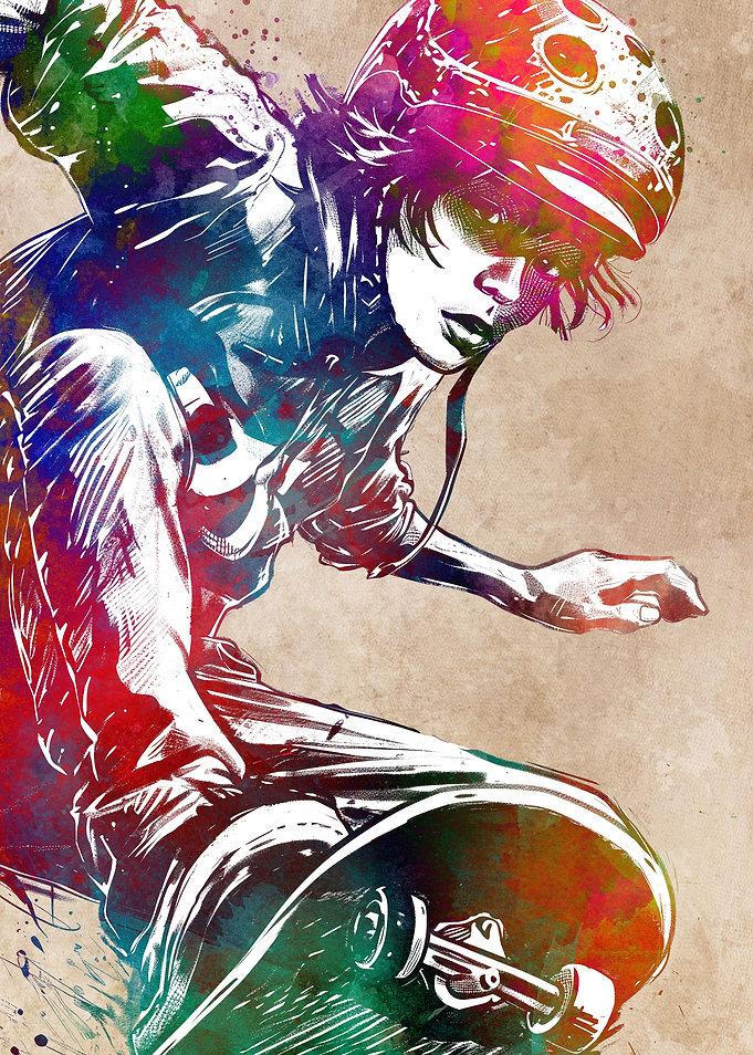 Skateboard sport art