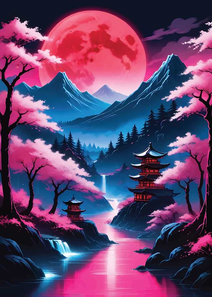 red moon japan