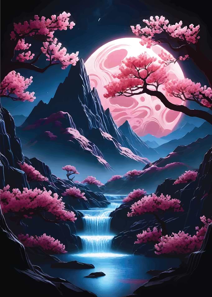 Cherry Blossom Japan Art