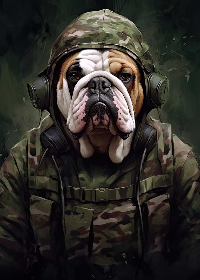 English Bulldog Camo