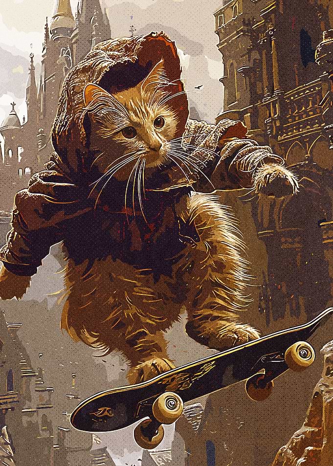 Cat Skateboard