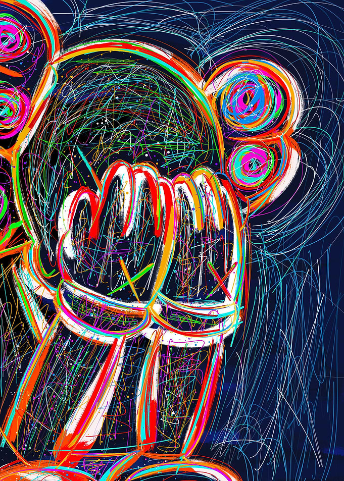 Kaws line art