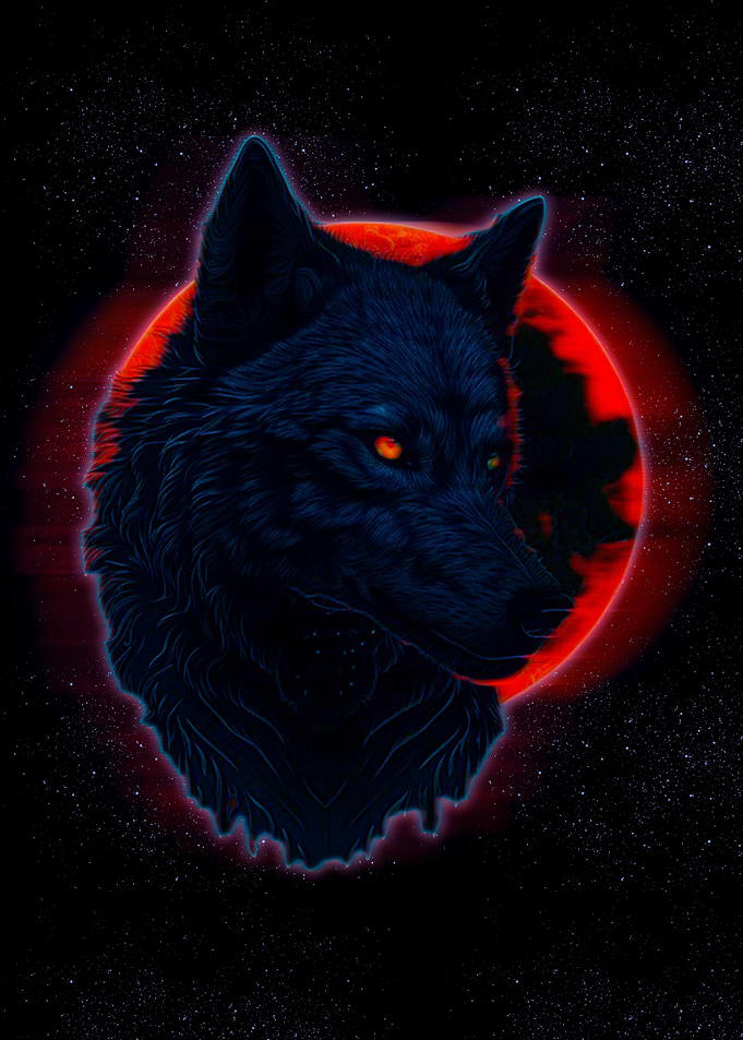 wolf in the moon
