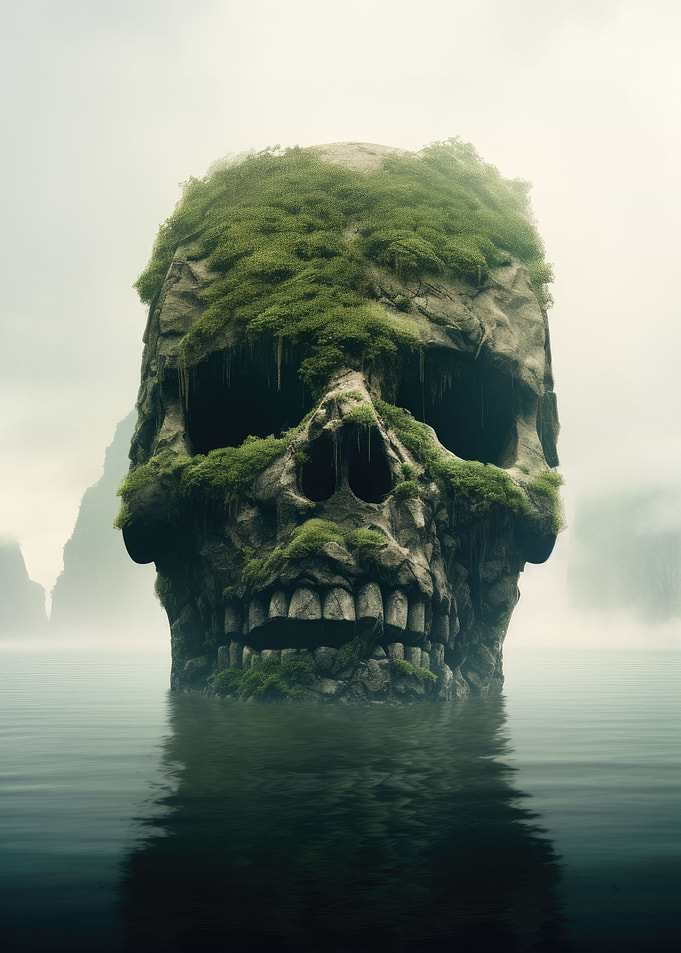 Giant Skull in the Water