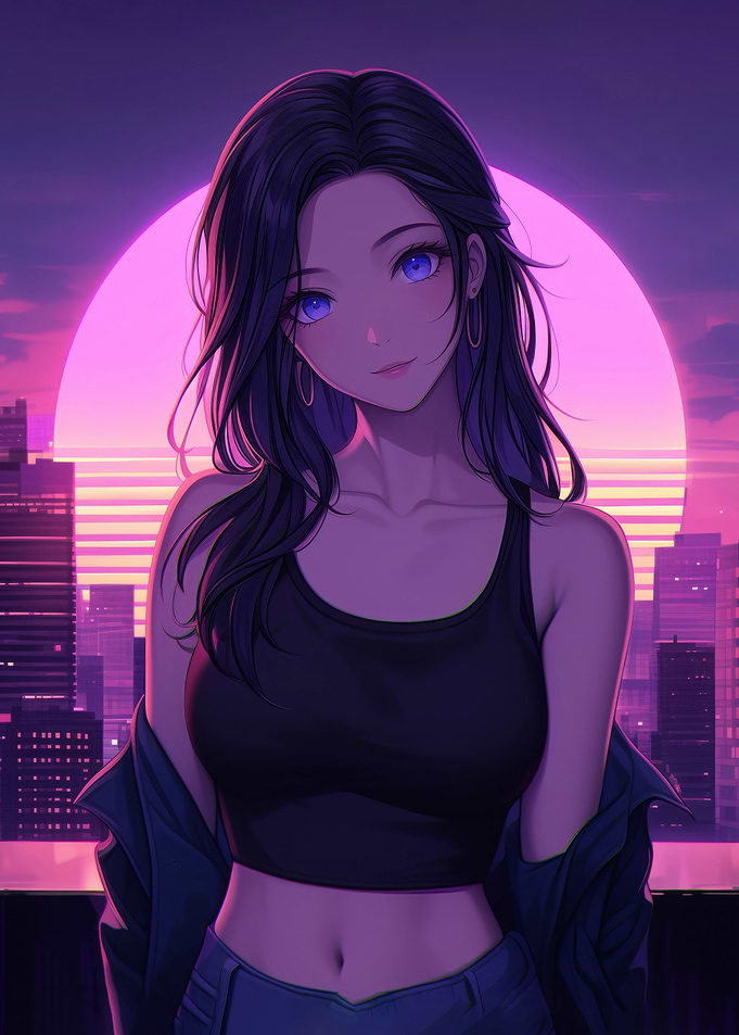 Anime Girl Night City