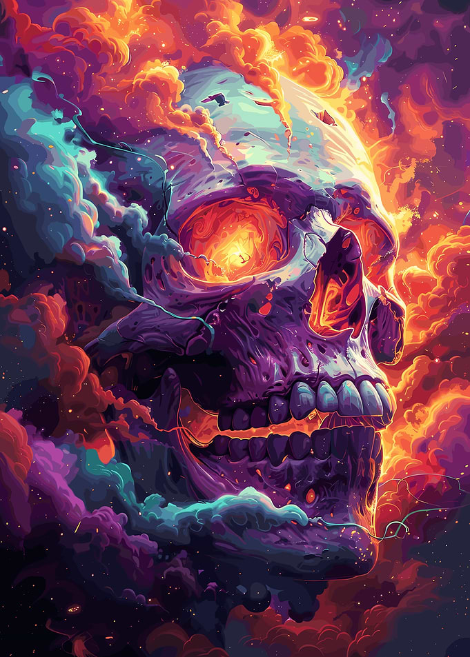 Skull Psychodelic Space