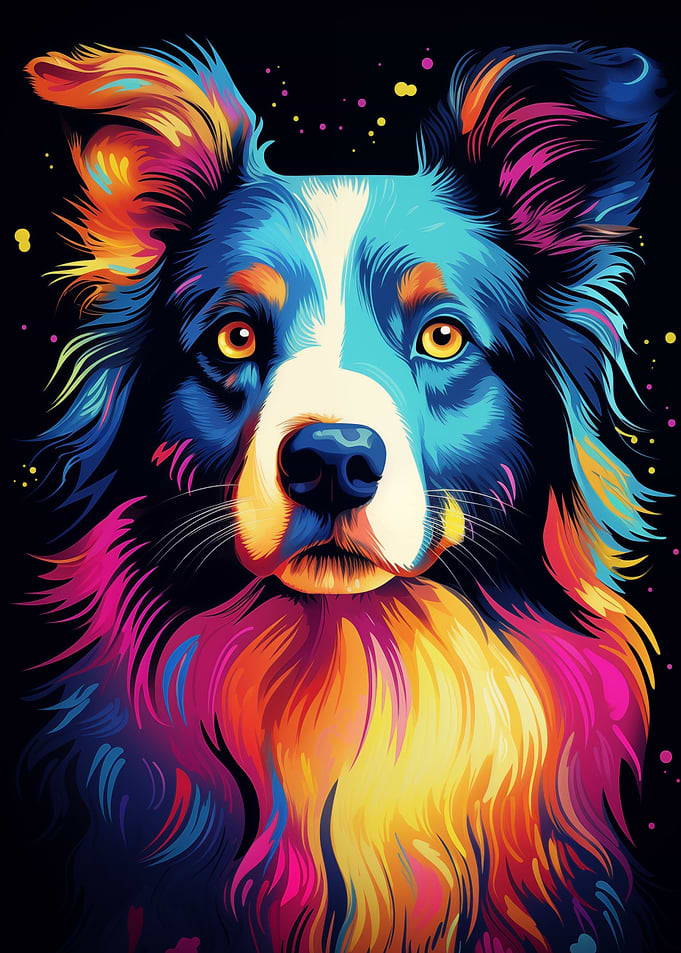 Neon Border Collie