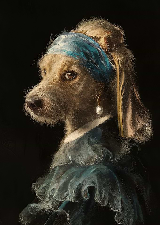 Dog With Pearl Earring
