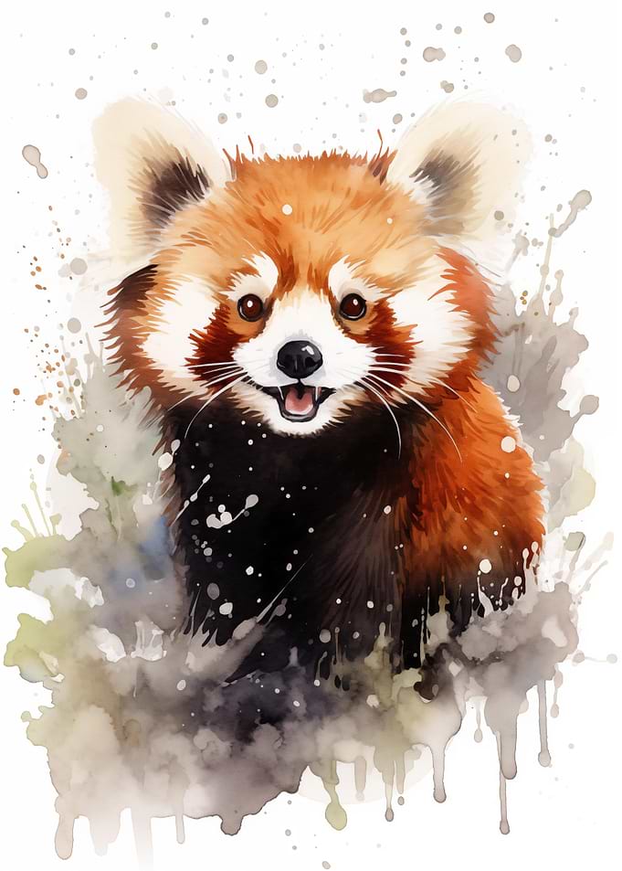 Red Panda Watercolor