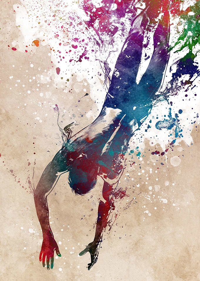 Swimmer sport art
