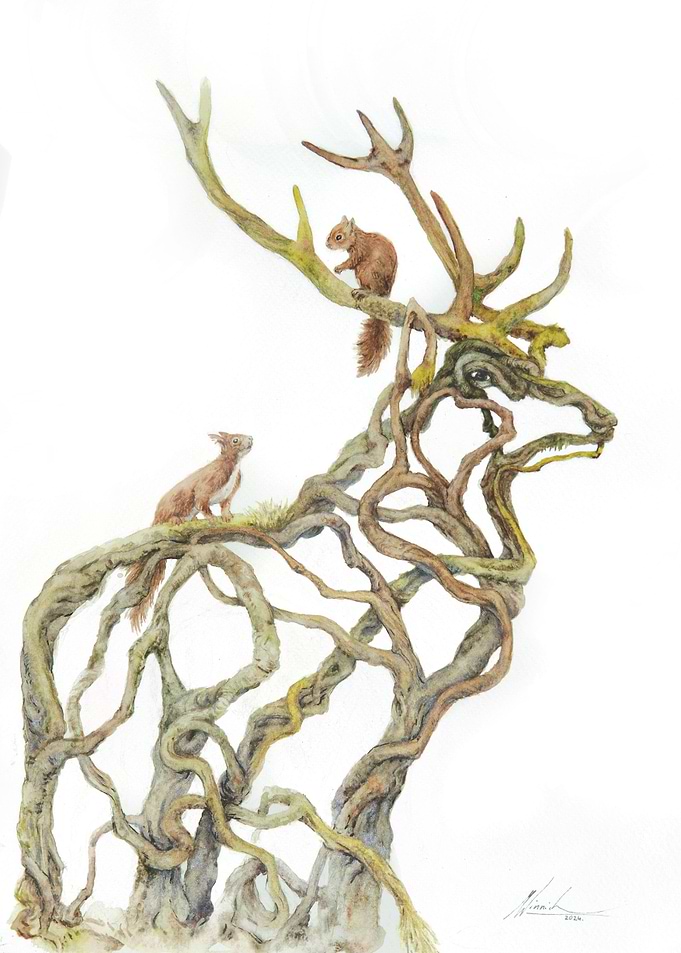 The stag and the squirrels