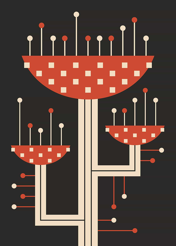 Abstract fly agaric