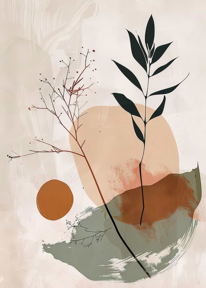 Abstract Tropical leaf