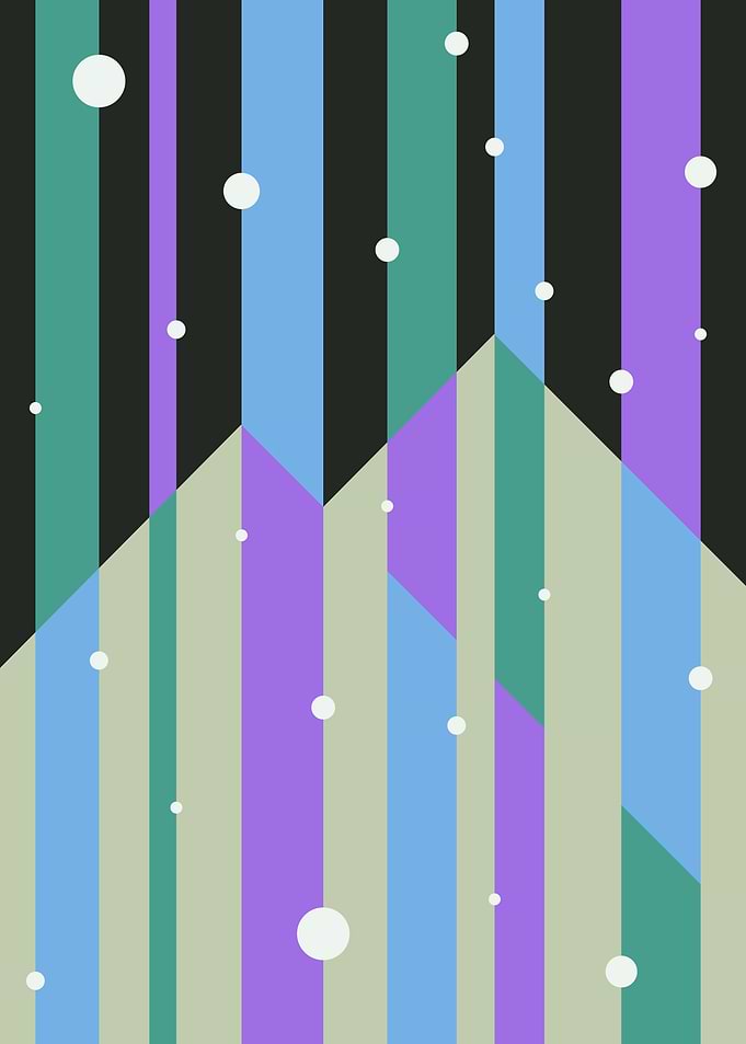 Abstract northern lights