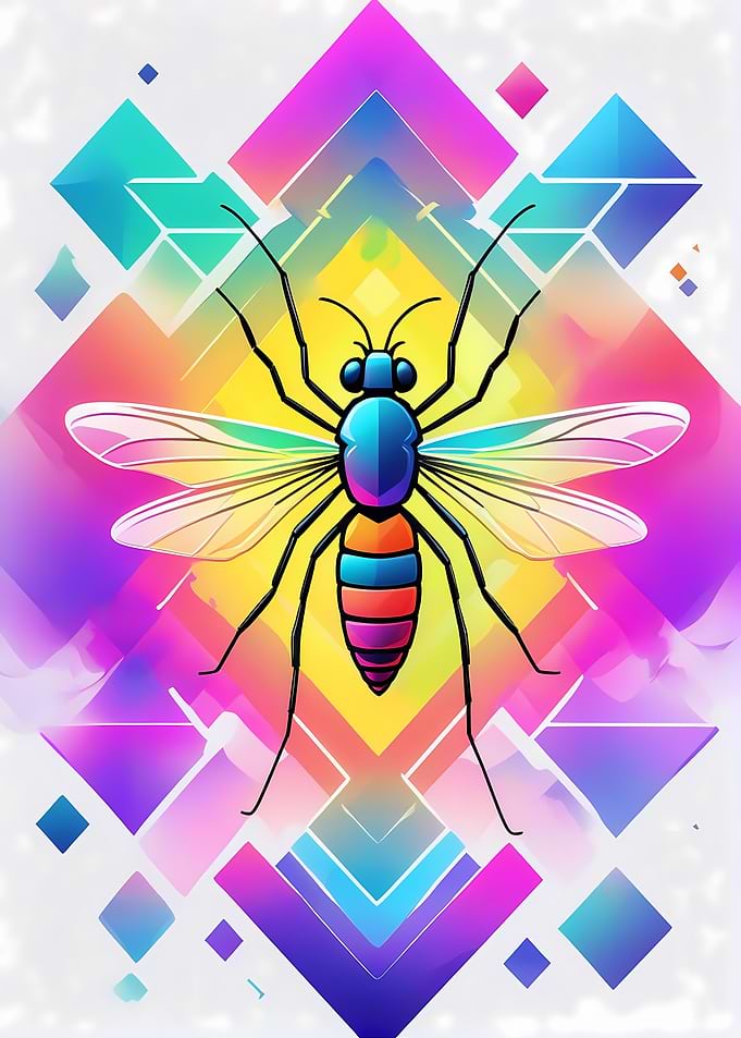 Geometric Color Mosquito
