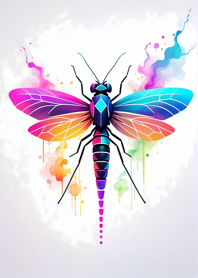 Geometric Color Mosquito