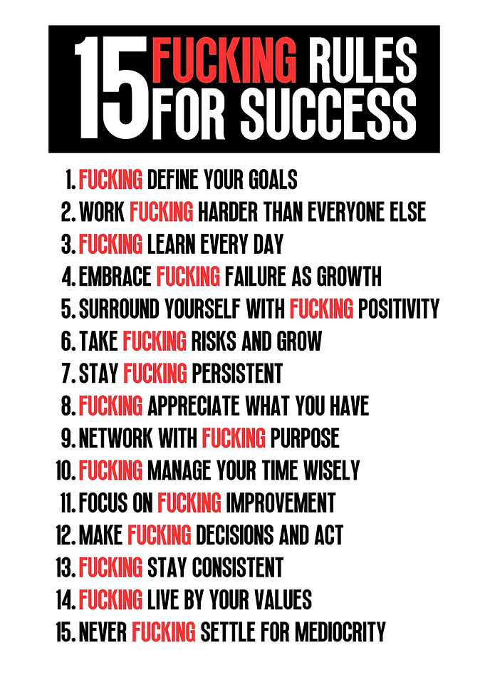 15 Rules For Success