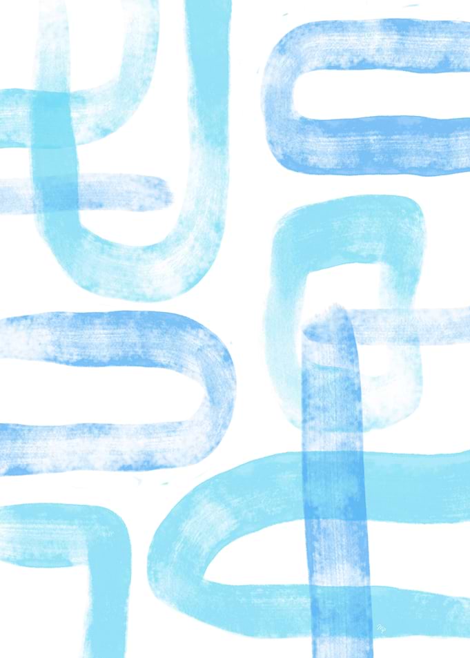 Abstract Blue Arcs