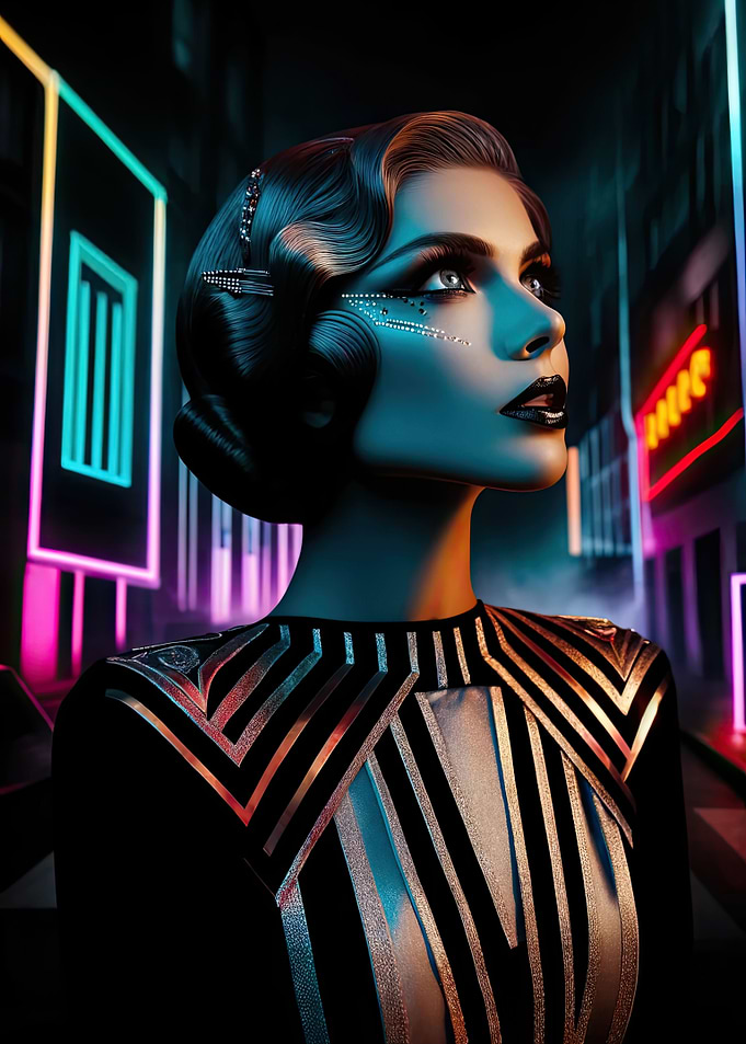 Deco Neon Elegance