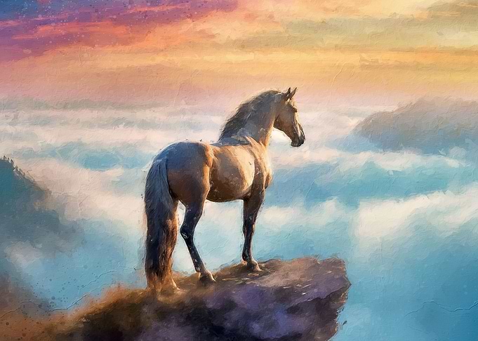 Wild and free horse