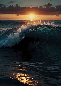 Sunset Ocean Waves
