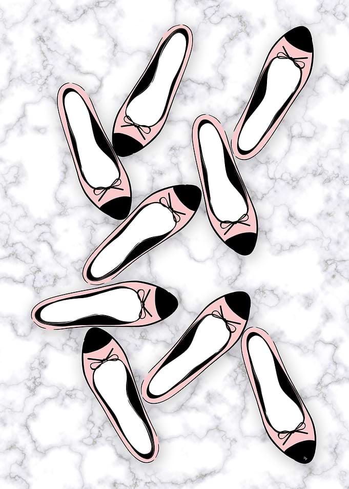 Marble Ballerina Shoes
