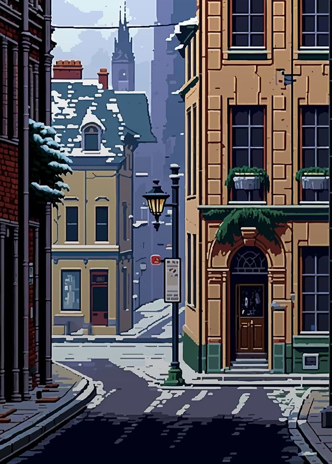 Winterthur City Pixel Art