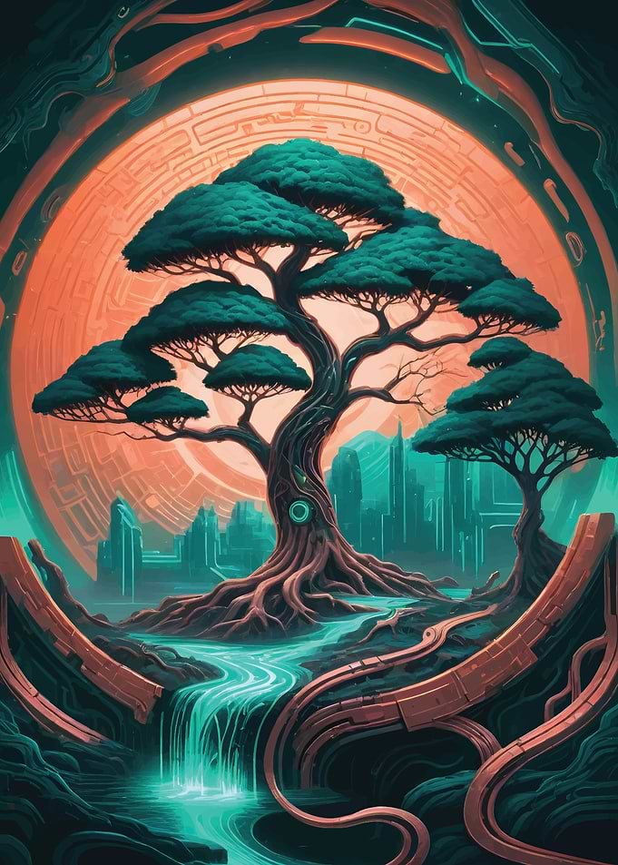Green Bonsai tree