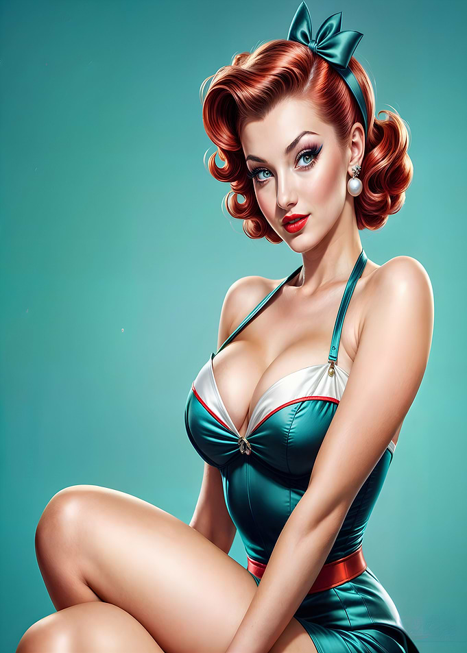 beautiful classic pin up