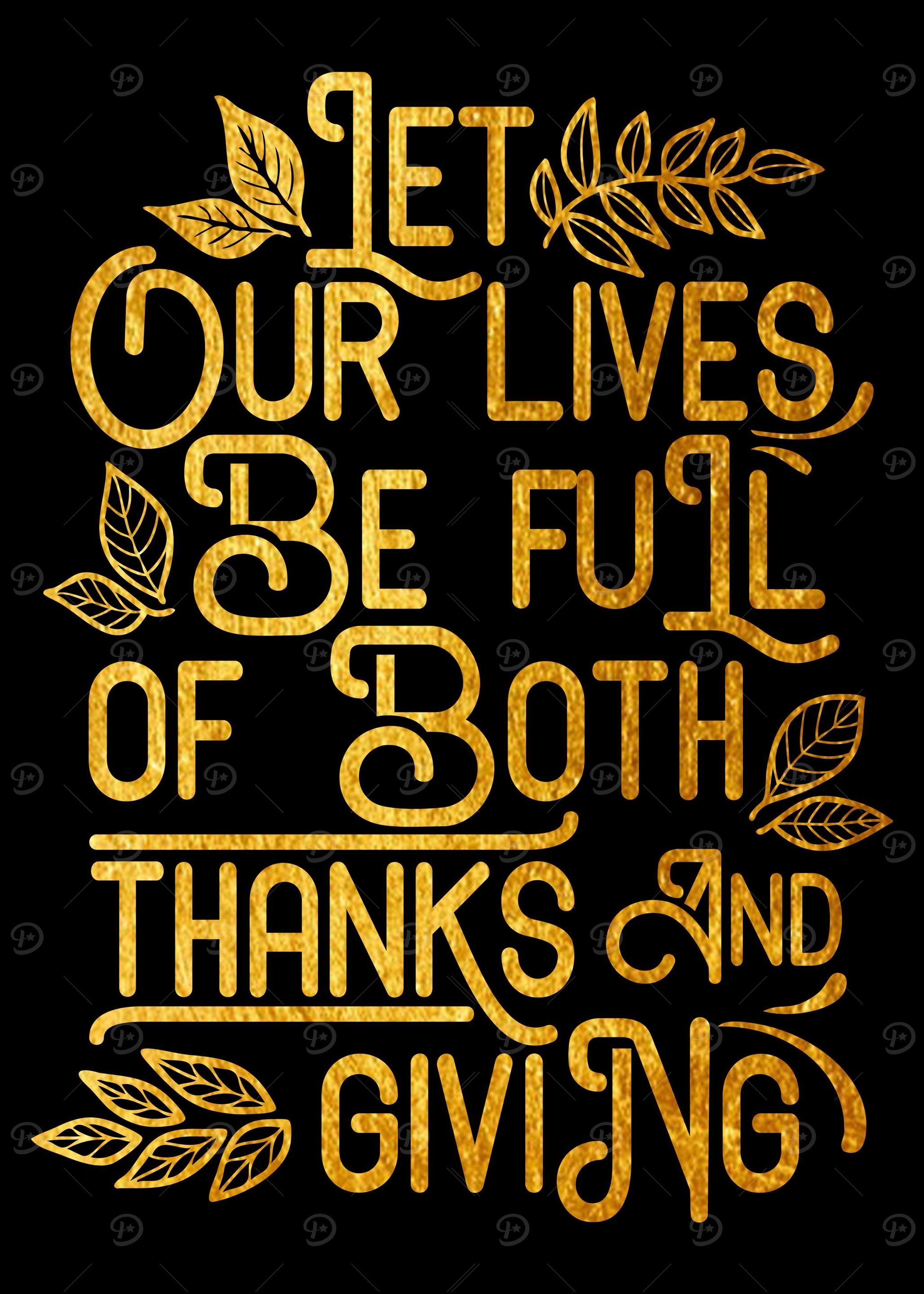 let our lives be full