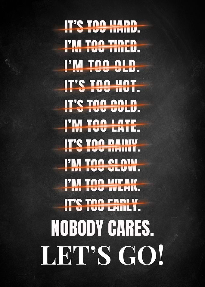 Nobody Cares Lets Go Gym