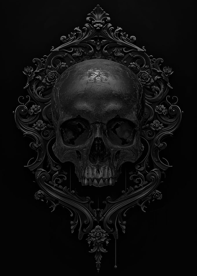 Baroque Black Skull