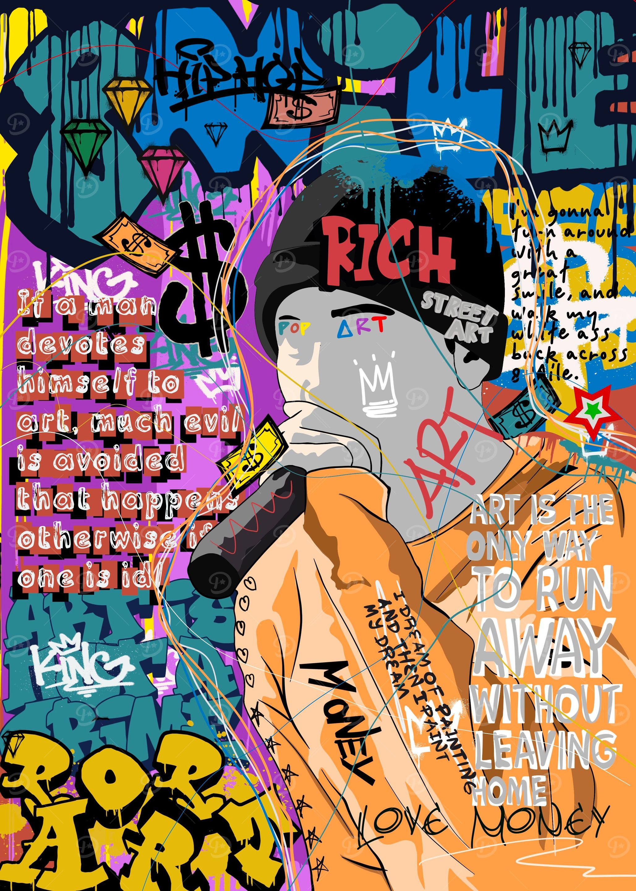 Pop art graffiti