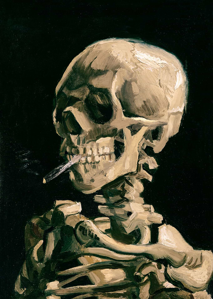 Skeleton with Cigarette
