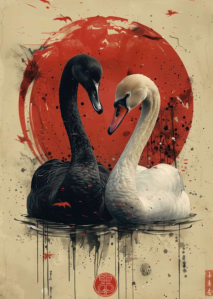 Black And White Swan